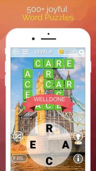 Скачать Word Travel: Wonders Trip Game [MOD: безлимитные подсказки и монеты] на телефон — скриншот 1