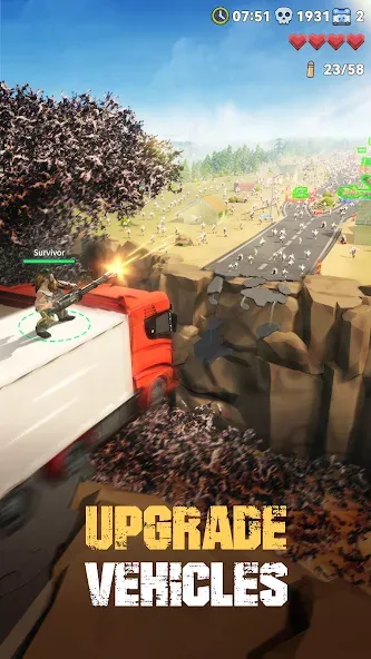 Скачать Zombie Waves [MOD: безлимитные ресурсы и мощное оружие] на телефон — скриншот 2