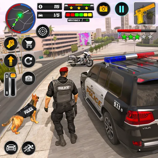 Police Car Chase Car Games [MOD: безлимитные деньги и все машины открыты] (Бесплатно / APK) — скриншот 1