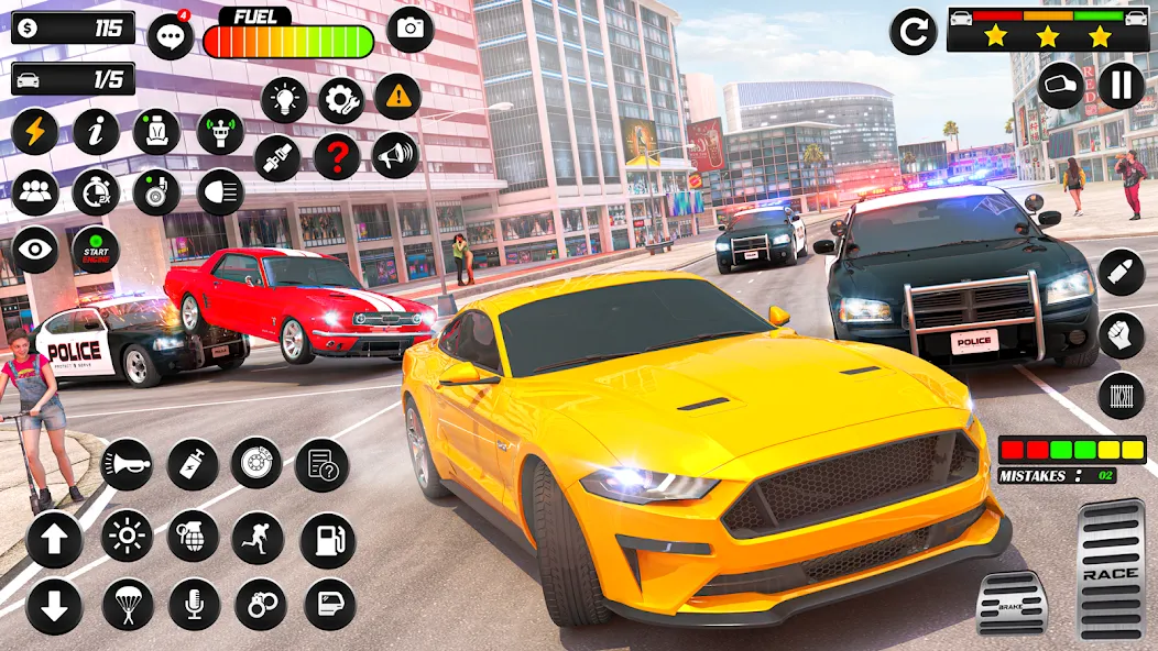 Police Car Chase Car Games [MOD: безлимитные деньги и все машины открыты] (Бесплатно / APK) — скриншот 2