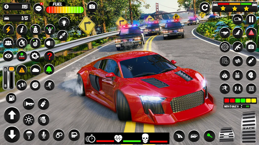 Police Car Chase Car Games [MOD: безлимитные деньги и все машины открыты] (Бесплатно / APK) — скриншот 4