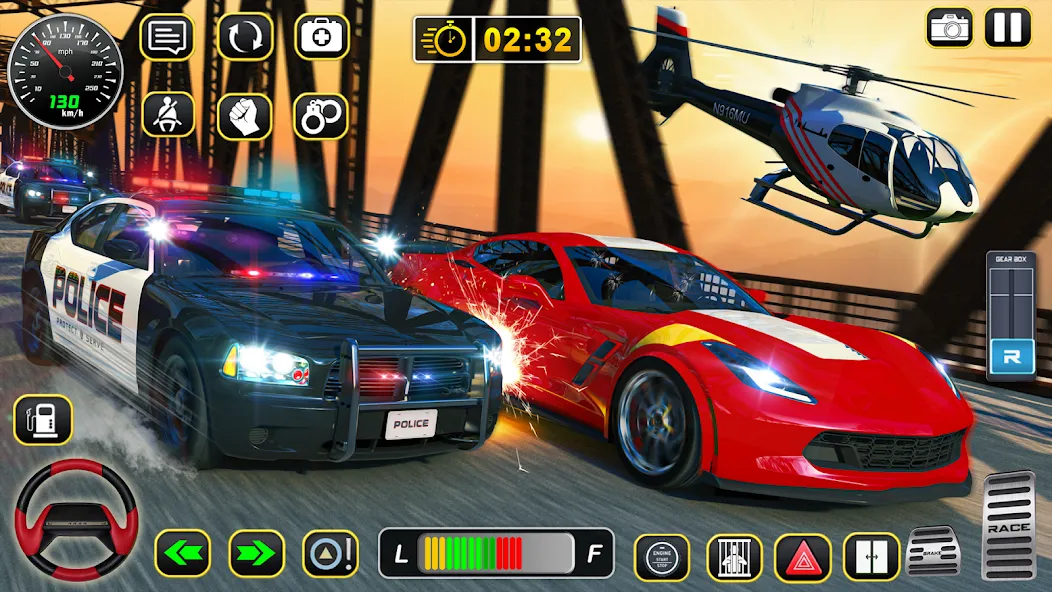 Police Car Chase Car Games [MOD: безлимитные деньги и все машины открыты] (Бесплатно / APK) — скриншот 5