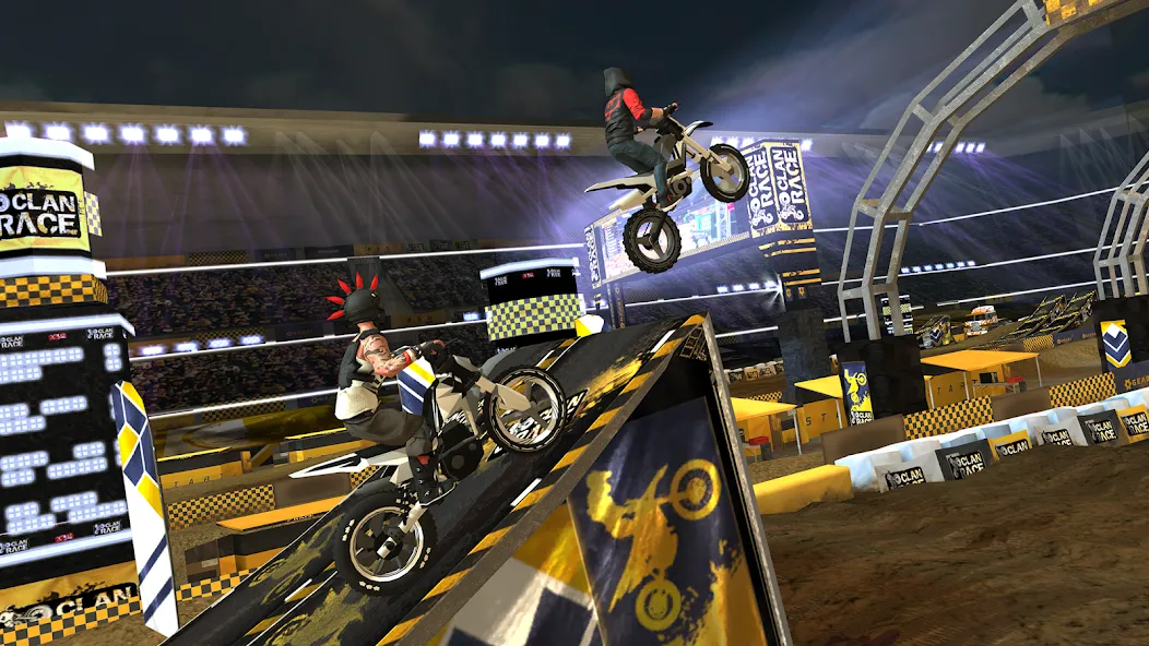 Clan Race: PVP Motocross races [MOD: много денег и все открыто] последняя версия — скриншот 1