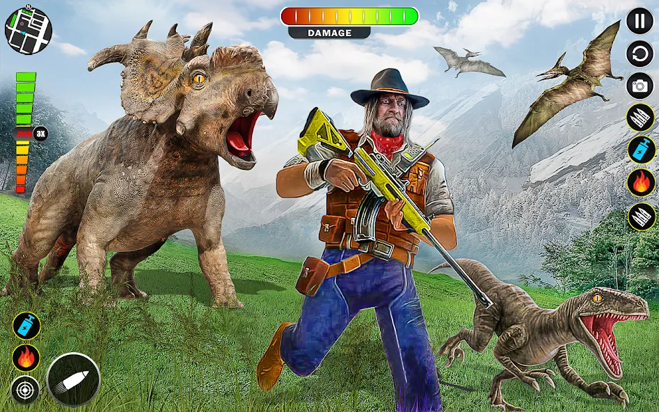 Скачать взлом Real Dino Hunter 3D Gun Games [MOD: безлимитные патроны и оружие] — скриншот 4