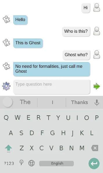 Скачать взлом Ghost chat bot [MOD: умный призрачный чат без ограничений] — скриншот 1