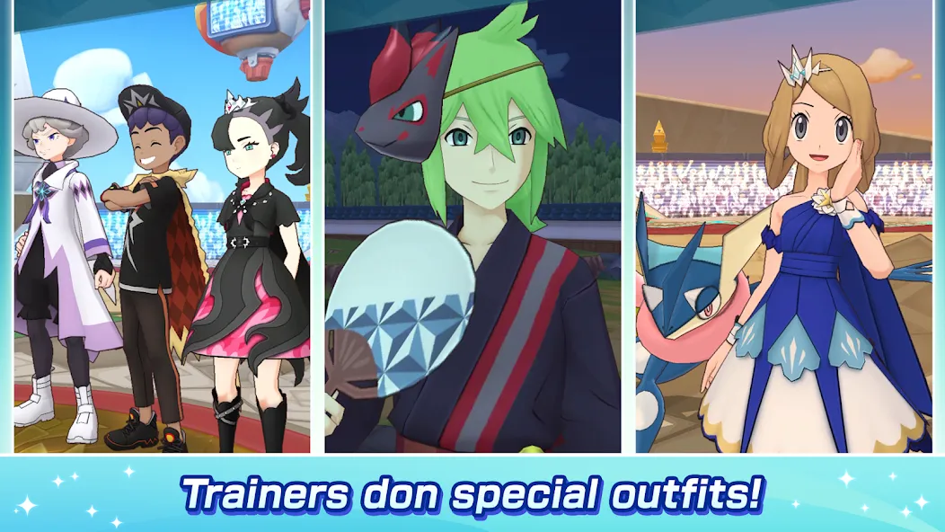 Скачать Pokémon Masters EX [MOD: безлимитные кристаллы и усиленные синхропары] на телефон — скриншот 4