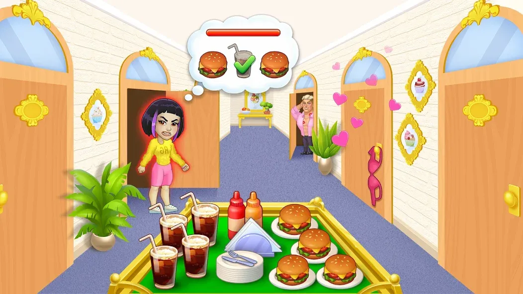 Взломанная Jane’s Story: Cooking & Hotel [MOD: безлимитные деньги и всё открыто] на Андроид — скриншот 1