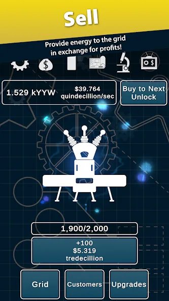 Взломанная Idle Power [MOD: много энергии и быстрый прогресс] на Андроид — скриншот 2
