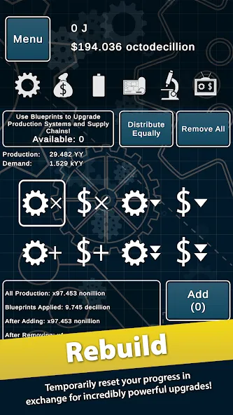 Взломанная Idle Power [MOD: много энергии и быстрый прогресс] на Андроид — скриншот 5