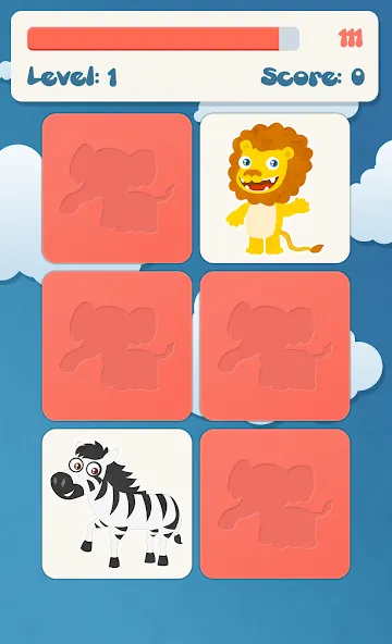 Animals memory game for kids [MOD: все животные и уровни открыты] на Андроид — скриншот 2
