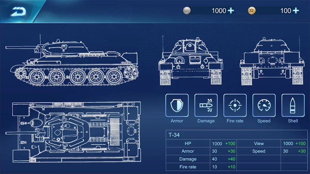 Скачать взлом Ace Tank [MOD: безлимитные деньги и мощные танки] — скриншот 2