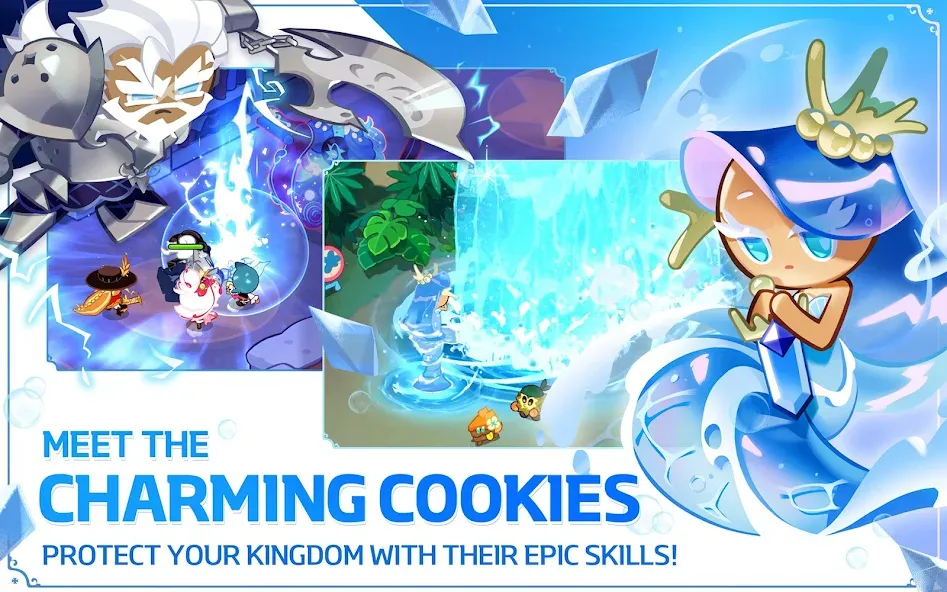 Скачать взлом CookieRun: Kingdom [MOD: безлимитные ресурсы и кристаллы] — скриншот 1