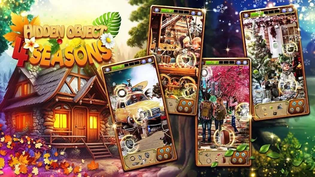 Hidden Object: 4 Seasons [MOD: открыты все сезоны и уровни] на Андроид — скриншот 1