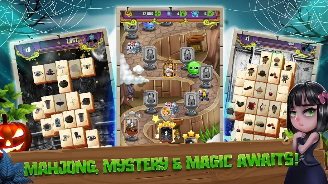 Mahjong: Secret Mansion [MOD: безлимитные монеты и открыты все уровни] на Андроид — скриншот 1