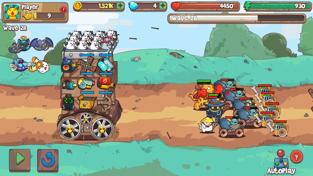 CatnRobot Idle TD: Battle Cat [MOD: безлимитные деньги и усиленные башни] — Скачать бесплатно (APK) — скриншот 5