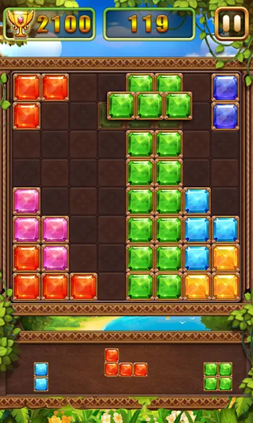 Puzzle Block Jewels [MOD: без рекламы и бесконечные подсказки] на Андроид — скриншот 3