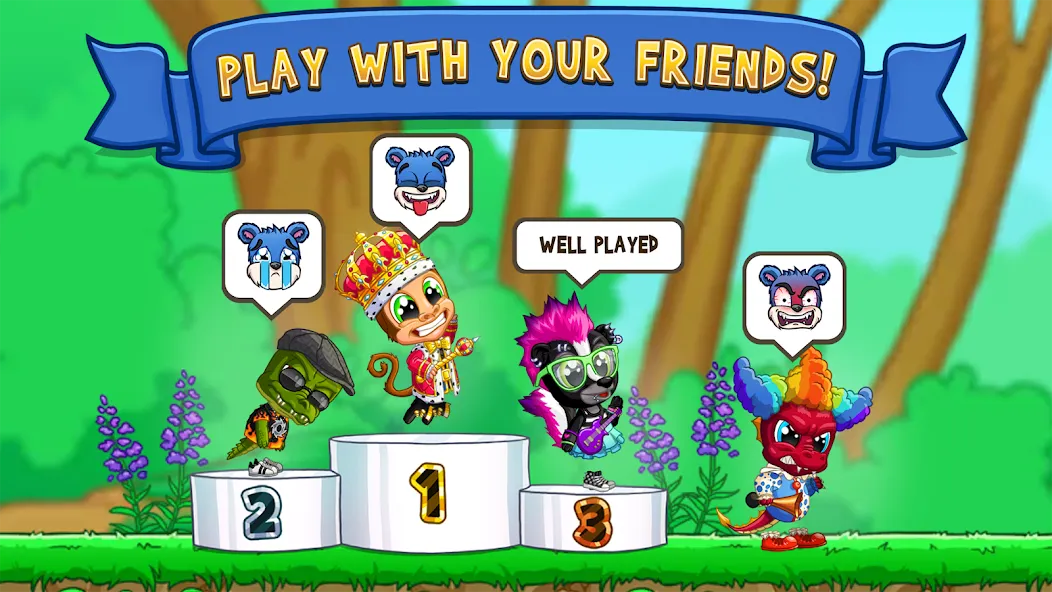 Скачать Fun Run 3 - Multiplayer Games [MOD: без рекламы и все персонажи открыты] на телефон — скриншот 2