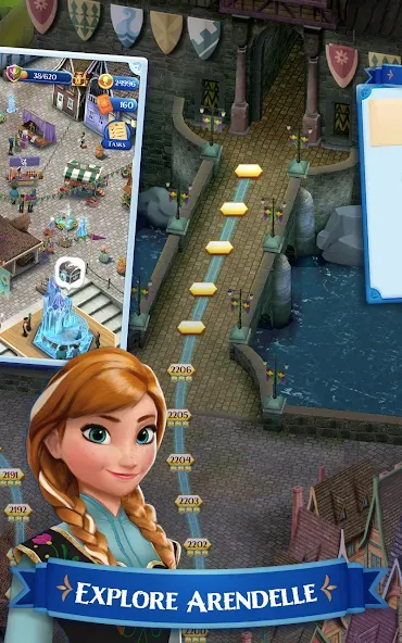 Disney Frozen Free Fall Games [MOD: безлимитные жизни и кристаллы] — Скачать бесплатно (APK) — скриншот 4