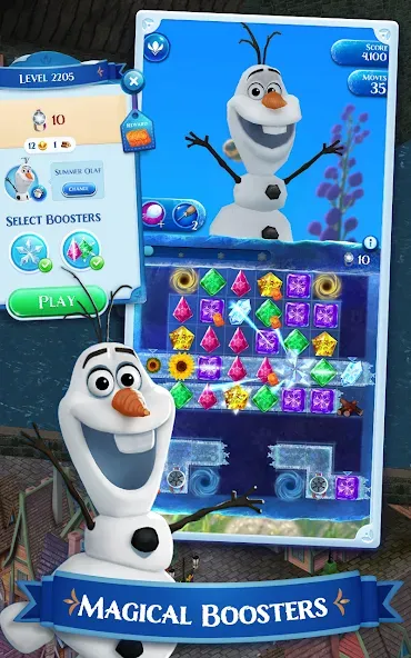 Disney Frozen Free Fall Games [MOD: безлимитные жизни и кристаллы] — Скачать бесплатно (APK) — скриншот 5
