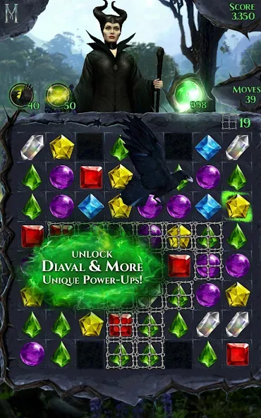 Взломанная Disney Maleficent Free Fall [MOD: безлимитные жизни и бонусы] на Андроид — скриншот 2