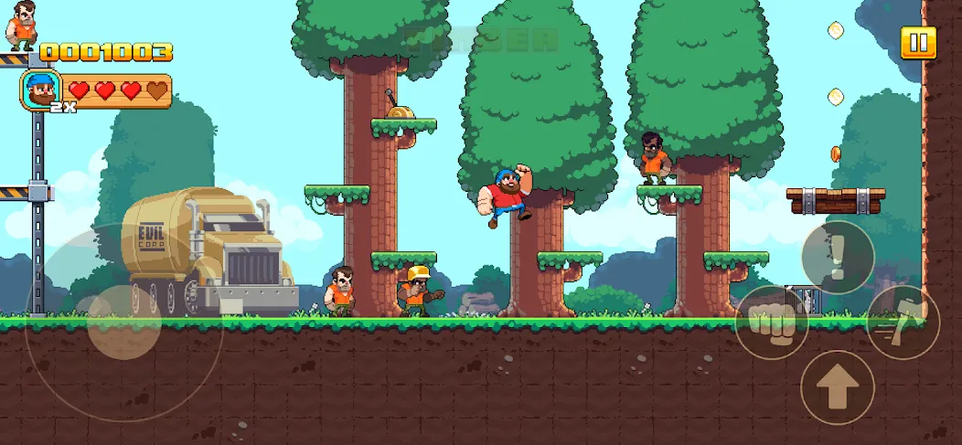 Timberman The Big Adventure [MOD: открыты все уровни и герои] — Скачать бесплатно (APK) — скриншот 2