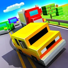 Blocky Highway: Traffic Racing [MOD: безлимитные деньги и топливо] на Андроид