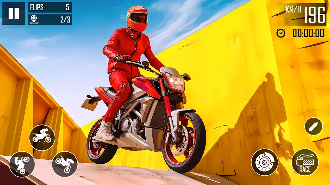 Ultimate Bike Stunt: Bike Game [MOD: безлимитные деньги и топливо] на Андроид — скриншот 3