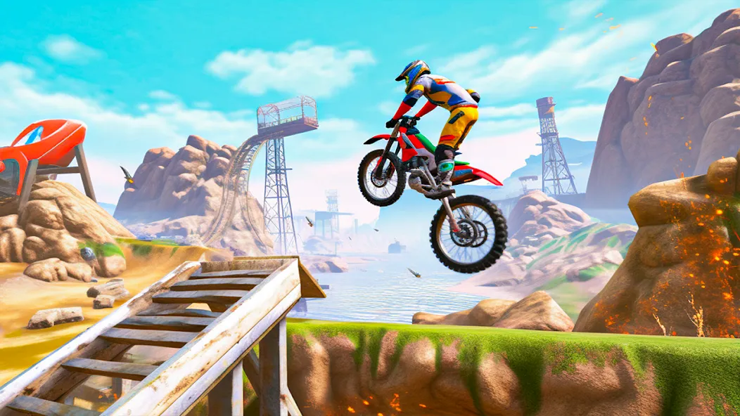 Ultimate Bike Stunt: Bike Game [MOD: безлимитные деньги и топливо] на Андроид — скриншот 4