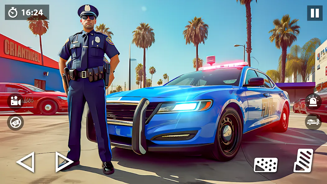 Скачать US Police Car Transporter Game [MOD: безлимитные деньги и все машины] на телефон — скриншот 1