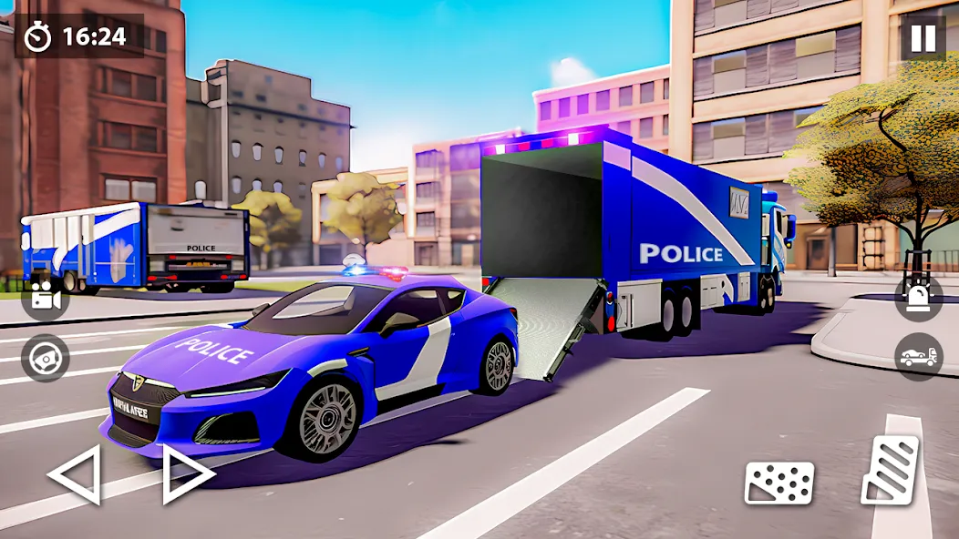 Скачать US Police Car Transporter Game [MOD: безлимитные деньги и все машины] на телефон — скриншот 3