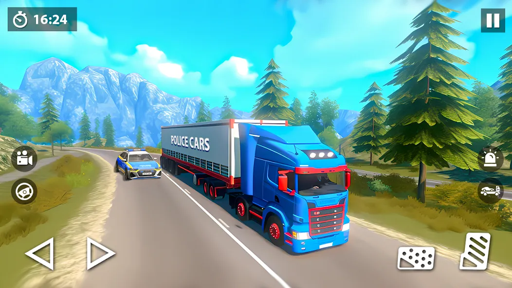 Скачать US Police Car Transporter Game [MOD: безлимитные деньги и все машины] на телефон — скриншот 4