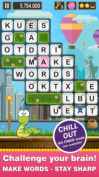Скачать Word Wow Around the World [MOD: безлимитные подсказки и жизни] — скриншот 5
