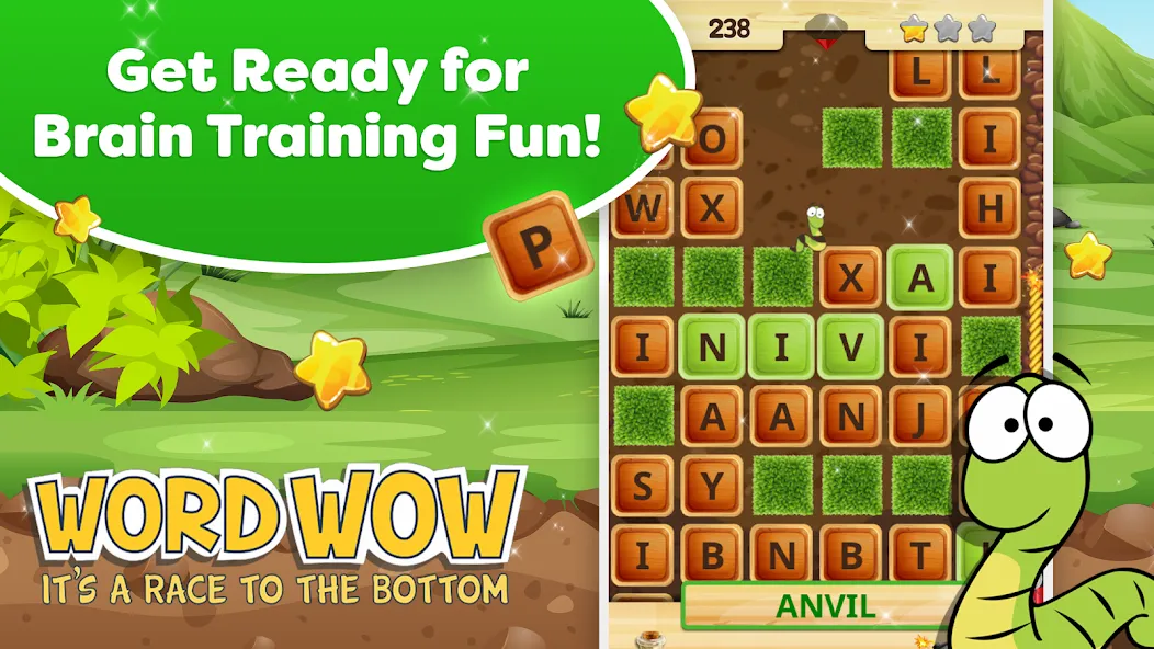 Скачать взлом Word Wow - Brain training fun [MOD: много подсказок и бонусов] — скриншот 1