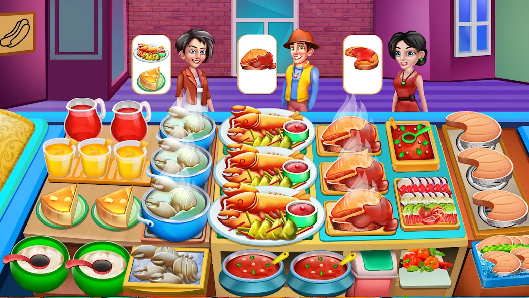 Взломанная Cooking Food: Time Management [MOD: безлимитные монеты и энергия] на Андроид — скриншот 4