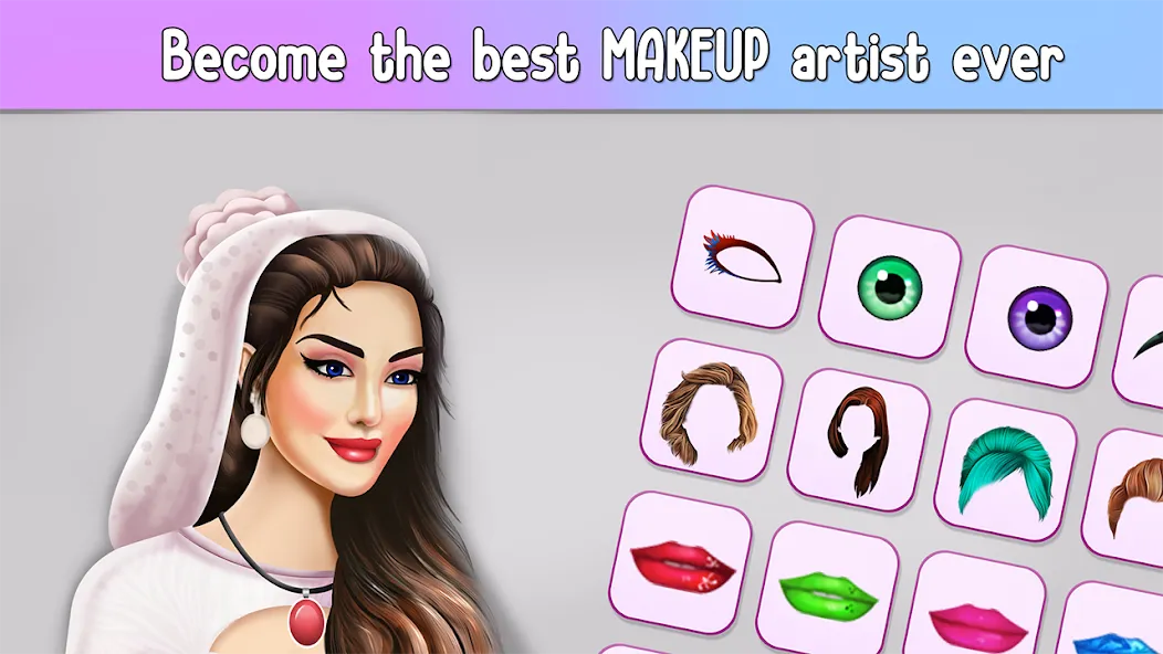 Скачать Fashion Stylist Makeup Dressup [MOD: безлимитные деньги и все наряды] на телефон — скриншот 3