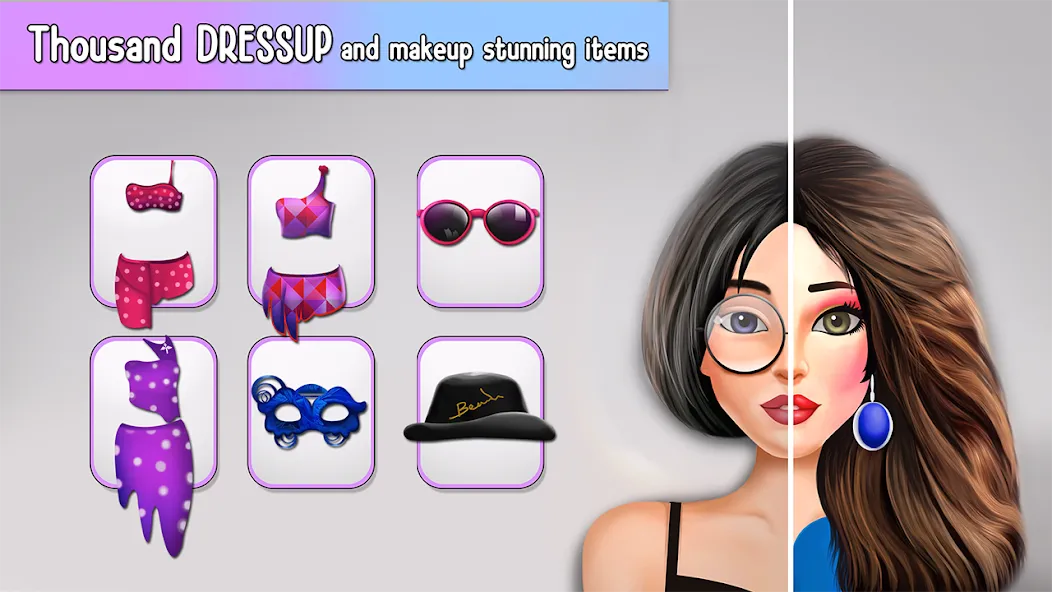 Скачать Fashion Stylist Makeup Dressup [MOD: безлимитные деньги и все наряды] на телефон — скриншот 4