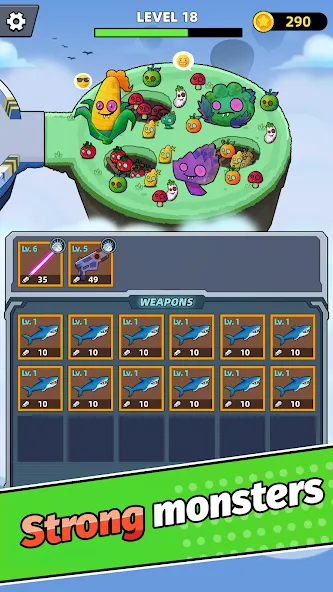 Скачать Merge Weapons：Air Island TD [MOD: много денег и ресурсов] на телефон — скриншот 3
