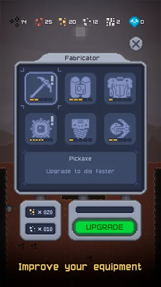 Скачать Dig Odyssey: Cosmic Miner [MOD: безлимитные ресурсы и ускоренная добыча] на телефон — скриншот 3