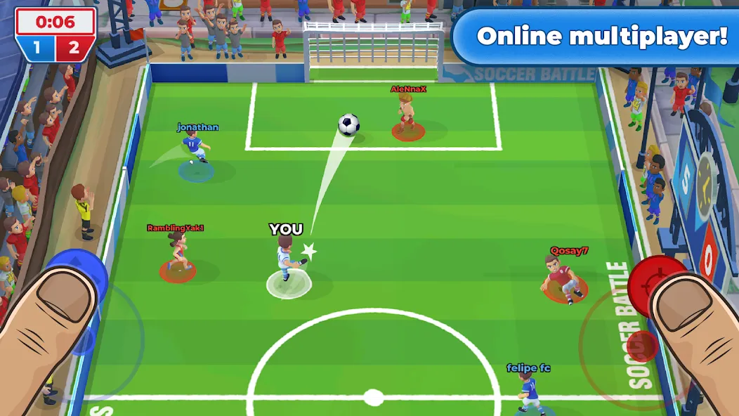 Soccer Battle - PvP Football [MOD: безлимитные монеты и энергия] на Андроид — скриншот 1
