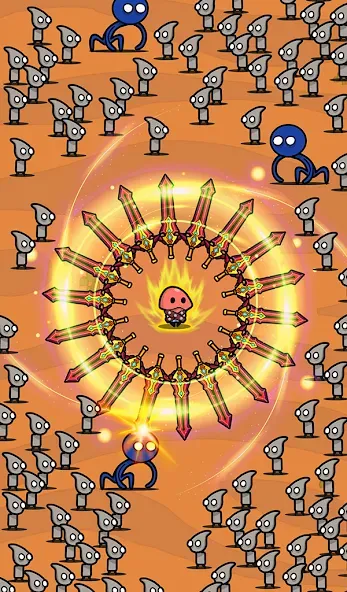 Little Hero: Survival.io [MOD: безлимитное здоровье и мощное оружие] на Андроид — скриншот 1