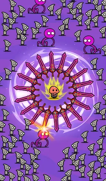 Little Hero: Survival.io [MOD: безлимитное здоровье и мощное оружие] на Андроид — скриншот 2