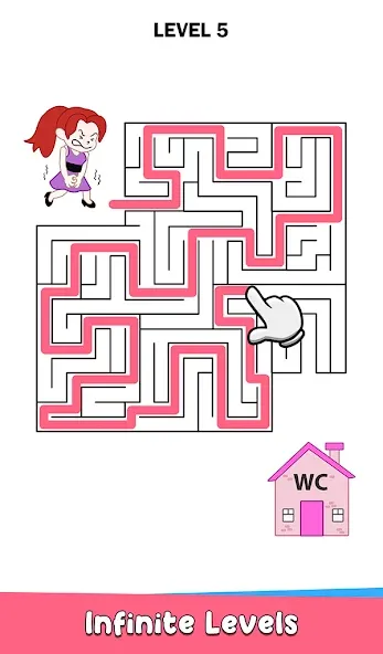 Скачать Toilet Rush Race: Draw Puzzle [MOD: без рекламы и все уровни открыты] на телефон — скриншот 5