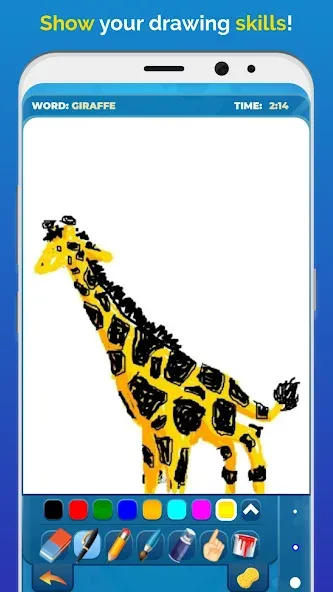 Взломанная Drawize - Draw and Guess [MOD: без рекламы и бесконечные подсказки] на Андроид — скриншот 5