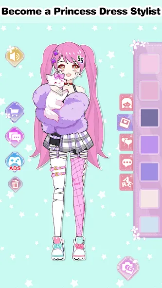Взломанная Vlinder Princess Dress up game [MOD: безлимитные монеты и все наряды] на Андроид — скриншот 4