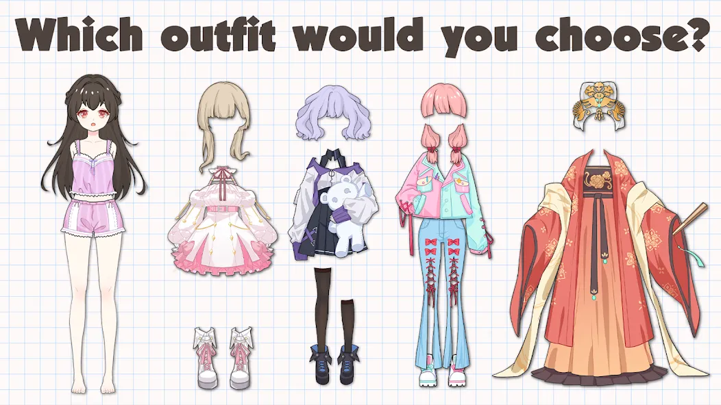 Взломанная Vlinder Princess Dress up game [MOD: безлимитные монеты и все наряды] на Андроид — скриншот 5