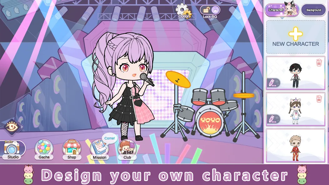 YOYO Doll Anime Dress Up Game [MOD: открыты все наряды и аксессуары] на Андроид — скриншот 1