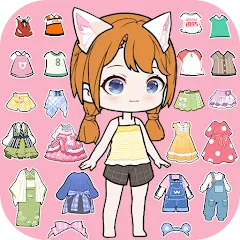 YOYO Doll Anime Dress Up Game [MOD: открыты все наряды и аксессуары] на Андроид