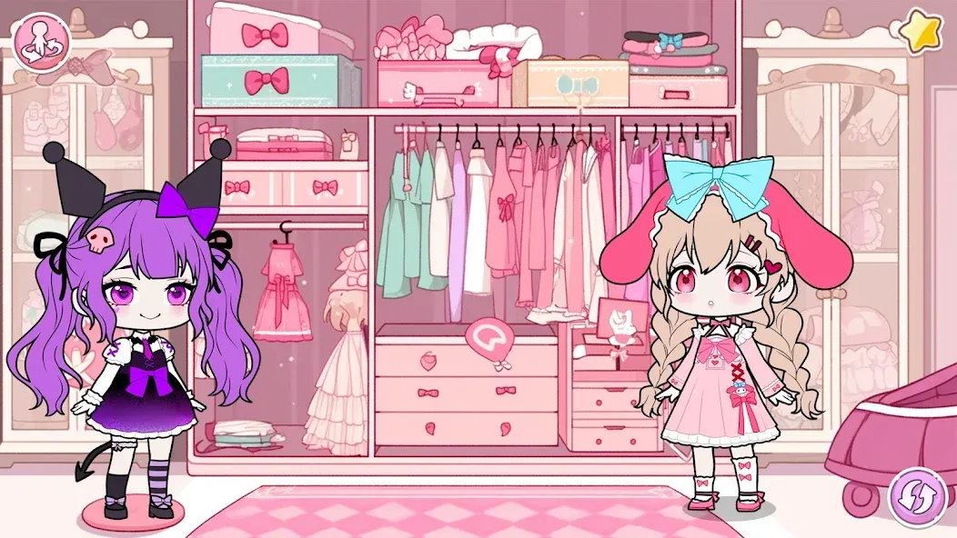 YOYO Doll School life Dress up [MOD: безлимитные деньги и все наряды] — Скачать бесплатно (APK) — скриншот 1