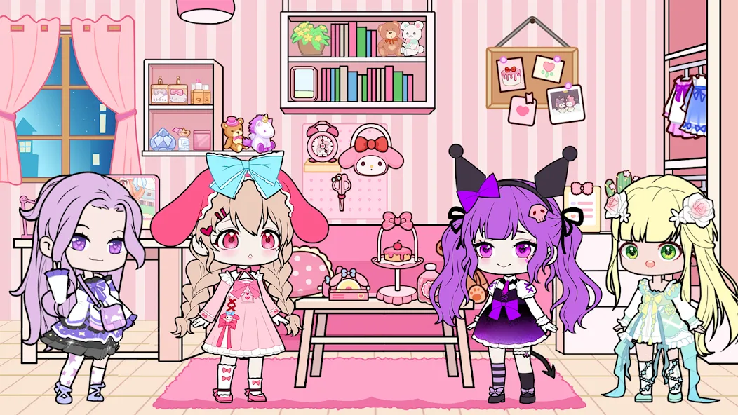 YOYO Doll School life Dress up [MOD: безлимитные деньги и все наряды] — Скачать бесплатно (APK) — скриншот 2