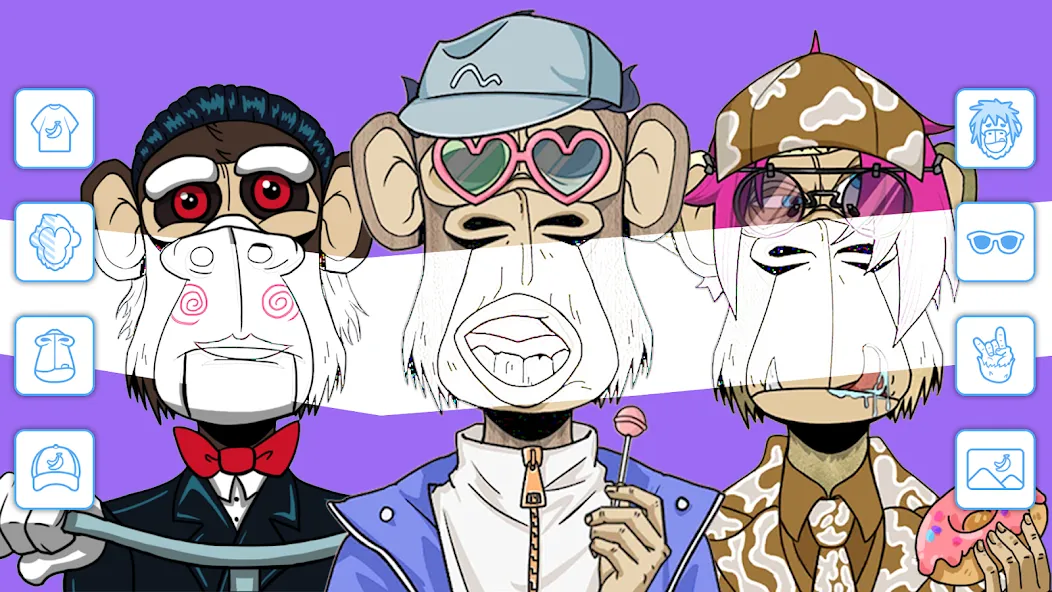 Bored Ape Creator - NFT Art [MOD: открыты все функции редактора] (Бесплатно / APK) — скриншот 3